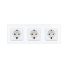 Trzy gniazda elektryczne koloru srebrnego 16A - 230V (VL-W03EU-64) LIVOLO