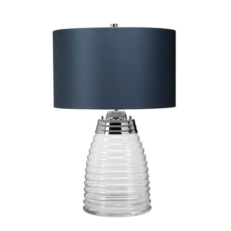 Lampa stołowa Milne - 2 źródła światła - Ciemnoniebieski abażur (QN-MILNE-TL-TEAL) - Quintiesse