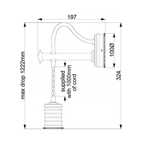 Kinkiet Douille (DOUILLE1-PN) - Elstead Lighting