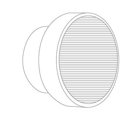 Okrągły kinkiet CARMELLO LED transparentna czarna 13,5 cm (ST-DL-8535 black) - Step into Design