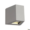 OUT-BEAM, lampa ścienna outdoor, LED, 3000K, beam up/flood down, srebrnoszara, IP44 (229664) - SLV