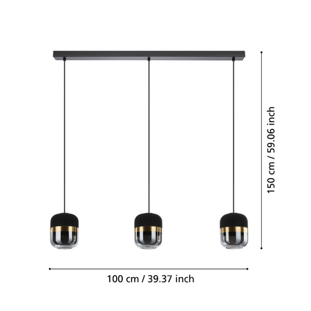 Lampa wisząca SINSIGA czarna (39919) - EGLO