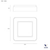 Plafon lub kinkiet INNER S 40 cm Kol. Biały (0044.20.BI) - Vivida