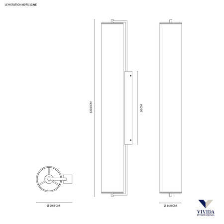 Lampa sufitowa/ Kinkiet LEMSTATION (0075.10.NE) - Vivida