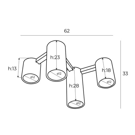 Lampa sufitowa LAXER biała (C0228) - MAXLIGHT