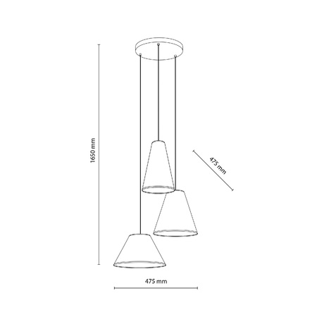 CONEA SABIA LAMPA WISZACA 3XE27 (11203) - TK Lighting