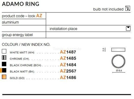 ADAMO RING white matt (AZ1487 | NC1827-WH R) - AZZARDO
