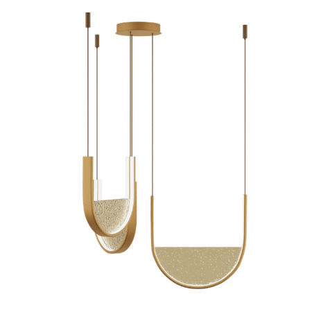 PENDANT LED LIGHT 54W 3000K,4000K GOLD-CHAMPAGNE (23169 Zambelis) - Zambelis