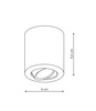 Oprawa Tulon natynkowa czarna (LP-5441/1SM BK) - Light Prestige