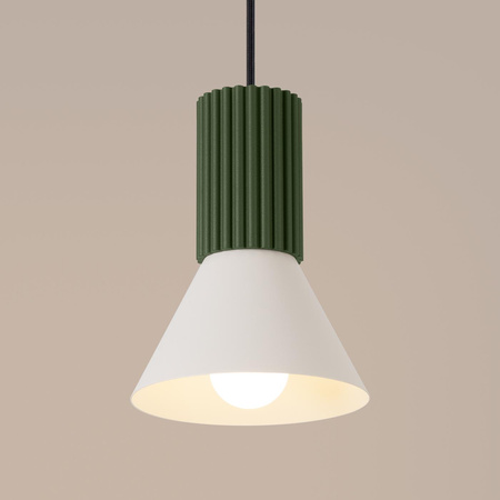 Lampa wisząca ESTRIA 1 beżowa/zielona oliwka (SL.1872) - Sollux Lighting