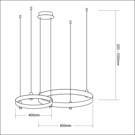 Lampa wisząca ELEGANCE 72W LED (ML0997) - Milagro
