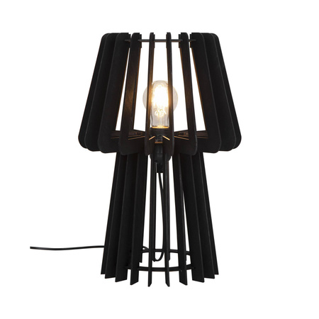 Drewniana lampa stołowa GROA Nordlux E27 40W Drzewo Czarny