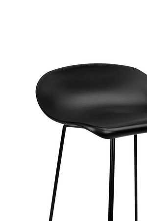 Krzesło barowe ROLF czarne 66 cm - polipropylen, metal (PC-148A) - King Home