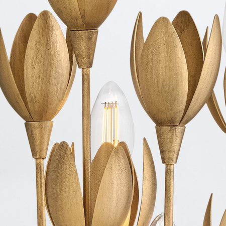 Designerski kinkiet Flora - 3 źródła światła - Oksydowane złoto (QN-FLORA-3W-GD) - Quintiesse