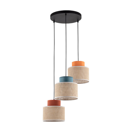 Kaskadowa lampa wisząca DUO JUTA MIX 3 KOŁO (2759) - TK Lighting