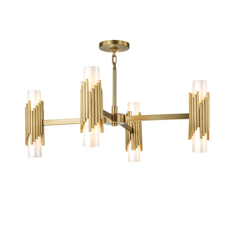 Żyrandol Marvele - 8 źródeł światła - Postarzany mosiądz (MARVELE8-AB-OPAL) - Elstead Lighting