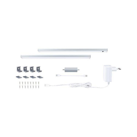 Zestaw opraw podszafkowych SET LINE DIM PIR 2x4W 2x350lm 350mm 3000K 230V/24V biały matowy / aluminium (PL98624) - PAULMANN