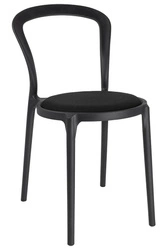 Krzesło SLIM czarne - polipropylen,  tkanina (PP-134A.BLACK) - King Home