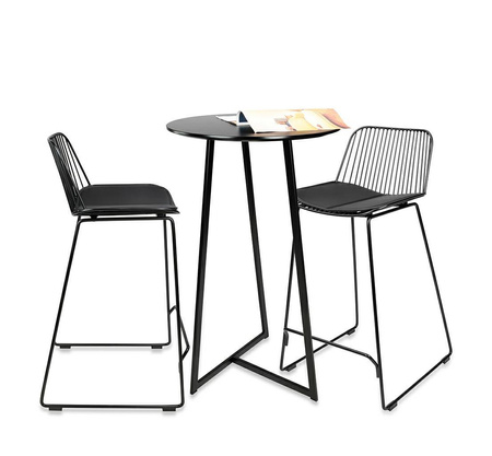 Stolik barowy ALLEN 60 czarny (545-CWDFI60) - King Home