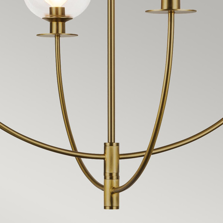 Elegancki żyrandol nad stół Sylvia Szczotkowane złoto (ALM-SYLVIA4-BG-CL) - Elstead Lighting