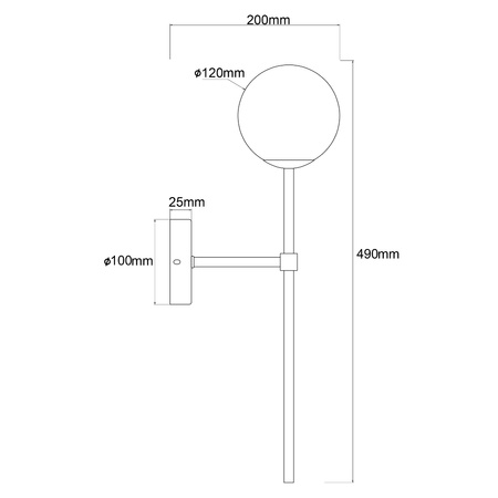 Kinkiet Piruleta złoty 1xG9 (LP-008/1W GD) - Light Prestige