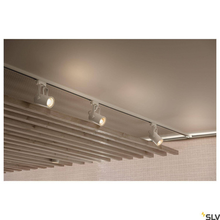 EURO SPOT, spot do szyny wysokonapięciowej 3-fazowej, QPAR51, kolor biały, maks. 25W, z adapterem 3-fazowym (153851) - SLV