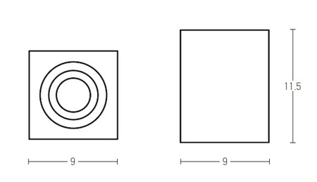 CEILING SPOT 1xGU10 BLACK (S040 Zambelis) - Zambelis