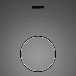 Altavola Design: nowoczesna lampa Ledowe Okręgi No.1 X Φ100cm czarna in 3k ściemnialna  (LA073/X_100_in_3k_black_dimm) - ALTAVOLA DESIGN