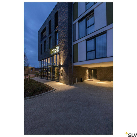 BIG THEO WALL, lampa ścienna outdoor, dwupunktowa, LED, 3000K, Flood up/down, antracyt S/W/G 13/27,5/13,5 cm (234505) - SLV