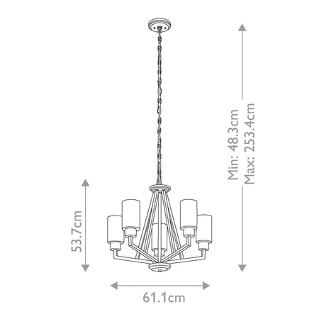 Żyrandol Deryn (KL-DERYN5-DAG) - Elstead Lighting