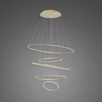 Lampa wisząca Ledowe Okręgi No.5 120cm 3k złota Dali (LA085/P_120_in_3k_gold_Dali) - ALTAVOLA DESIGN
