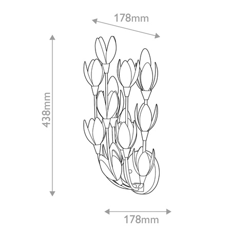 Designerski kinkiet Flora - 3 źródła światła - Tynk strukturalny (QN-FLORA-3W-WHT) - Quintiesse