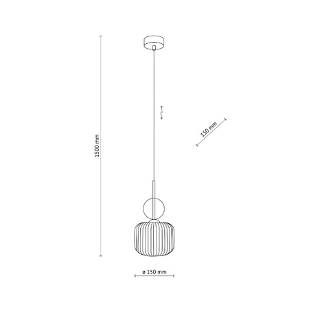 SOPHIA COGNAC LAMPA WISZACA 1XE14 (11038) - TK Lighting