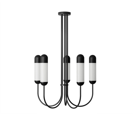 FUNSUI B czarny żyrandol w rozmiarze S (FNB522R02) - Ummo