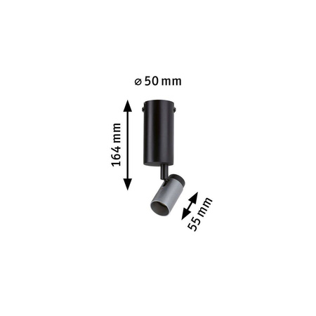 Reflektor RUNA GU10 max.1x20W  czarny/antracyt 230V metal (PL79520) - PAULMANN