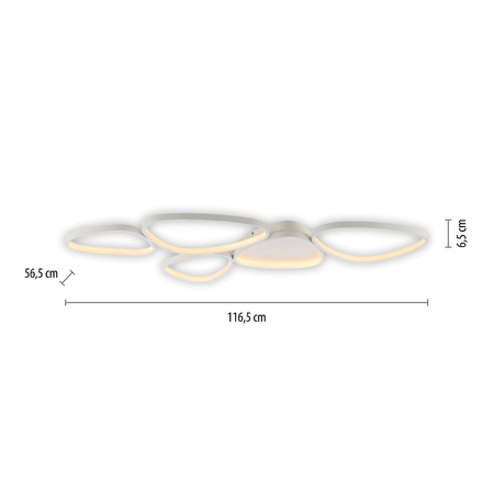 PEBBLES LAMPA SUFITOWA BIAŁY (14045-16) - Paul Neuhaus