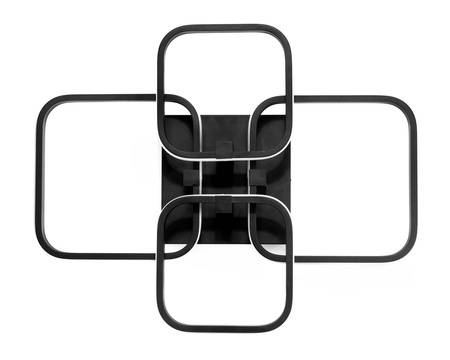 Lampa Dekoracyjna 72W Czarna 4 Kwadraty + pilot DL-C02 QUATRO - DomenoLED