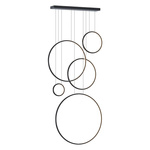 Lampa wisząca Saturno Black 100W LED mezzanine (ML2324) - Milagro