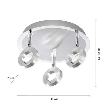 SILEDA LAMPA SUFITOWA ALUMINIUM (6788-96) - Paul Neuhaus