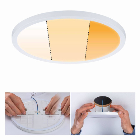 Plafoniera VariFit AREO LED DIM 16W 1400lm 2000-4000K okrągła 230mm IP44 230V biały matowy / tworzywo sztuczne (PL92990) - PAULMANN