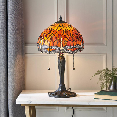 Lampa Stołowa Dragonfly flame (64092) Tiffany
