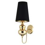 Kinkiet QUEEN 18 CM czarna (MB-8046-18 black gold) - Step into Design