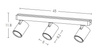 CEILING MOVABLE SPOT 3XGU10 BLACK MATT - BRUSHED BRASS (S107 Zambelis) - Zambelis