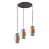 PENDANT LIGHT 3XE27 GOLD MATT CHROME CLASS (22144 Zambelis) - Zambelis