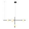 LED PENDANT LIGHT 18W 3000K GLASS & METAL WHITE-BLACK (20131 Zambelis) - Zambelis
