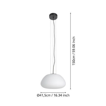 Lampa wisząca BALMES czarna (390201) - EGLO
