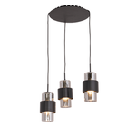 PENDANT LIGHT 3XE27 BLACK MATT CHROME CLASS (22141 Zambelis) - Zambelis