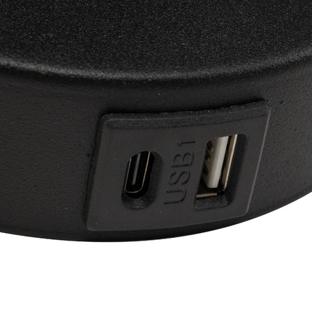 MAJA BLACK KINKIET  + USB (10203) - TK Lighting