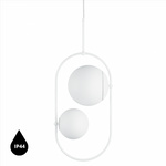 KOBAN C biała sufitowa lampa wisząca z podwyższoną szczelnością IP44 (KOC211PS0) - Ummo