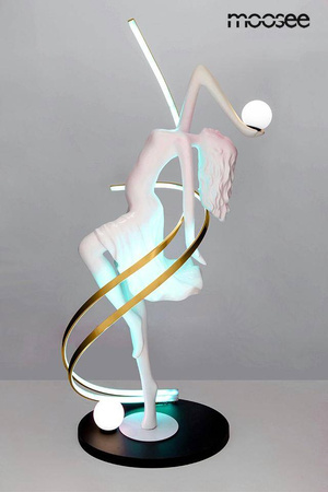 Designerska lampa podłogowa z pilotem zmiany barwy DANCING QUEEN (MSE1501100428) - Moosee